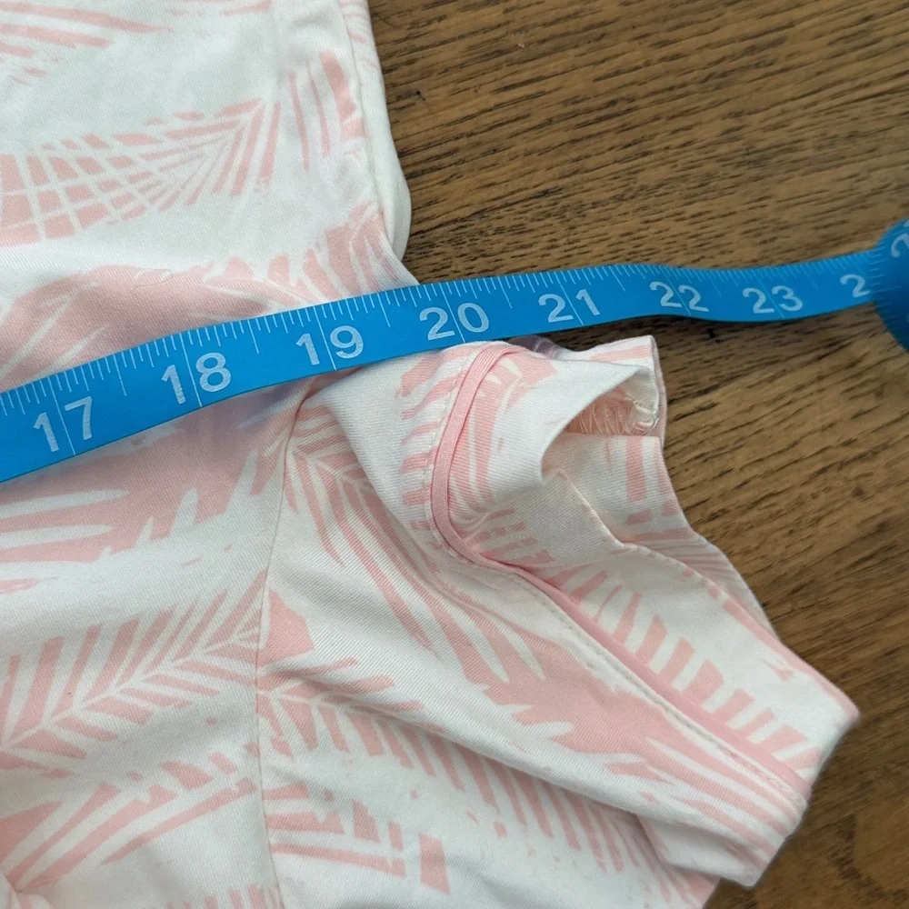 Born Light Pink and White Button Down Pajama Shirt Size L NWT